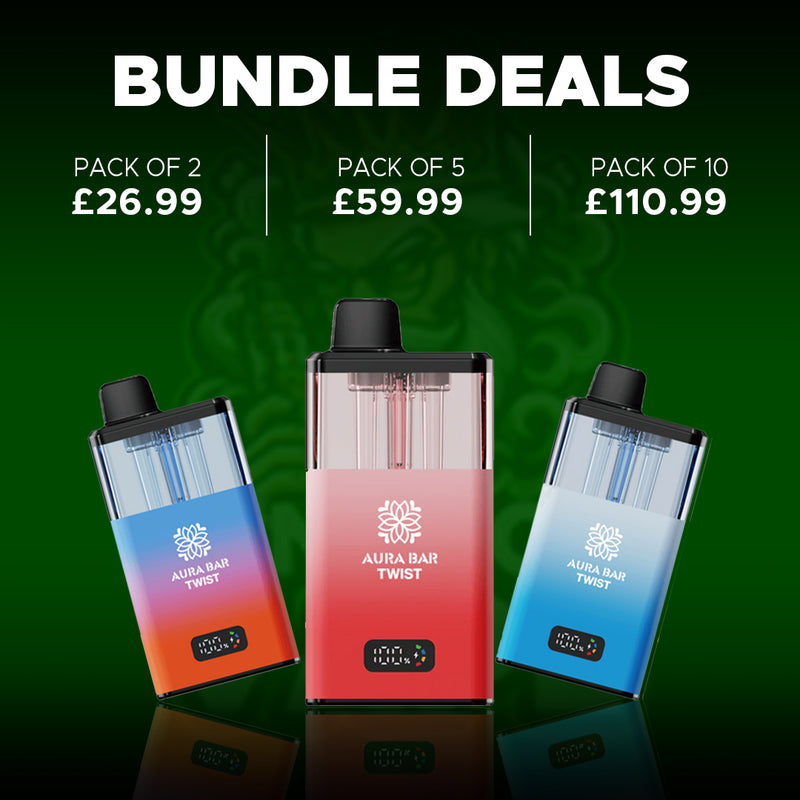 Bundle Deals Aura Bar Twist 40k, 40000 Puffs Prefilled Vape Kit by Crystal Prime
