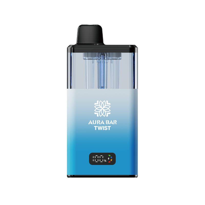 Aura Bar Twist 40k, 40000 Puffs Prefilled Vape Kit by Crystal Prime Blue Edition
