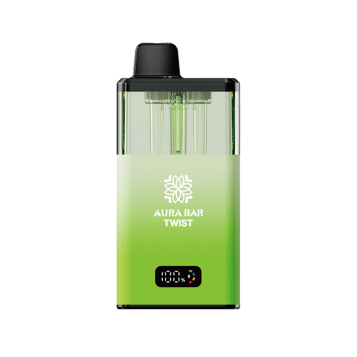 Aura Bar Twist 40k, 40000 Puffs Prefilled Vape Kit by Crystal Prime Spearmint Fresh Mint