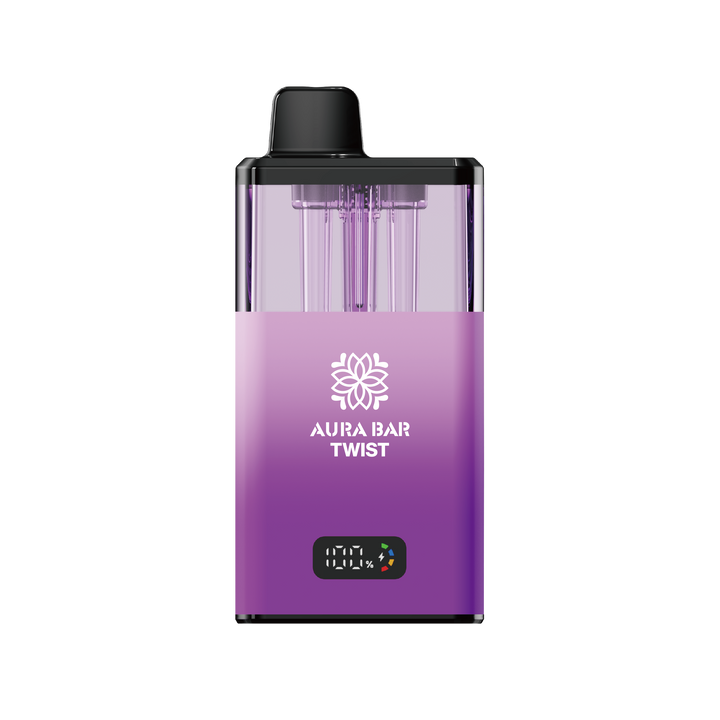 Aura Bar Twist 40k, 40000 Puffs Prefilled Vape Kit by Crystal Prime Blueberry Raspberry Summer Dream