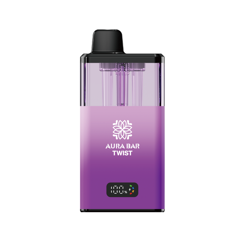 Aura Bar Twist 40k, 40000 Puffs Prefilled Vape Kit by Crystal Prime Blueberry Raspberry Summer Dream