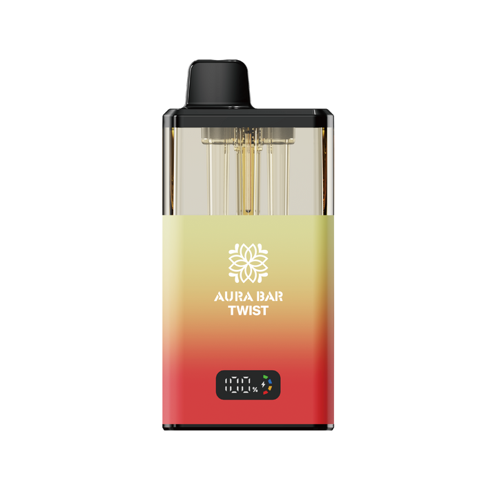 Aura Bar Twist 40k, 40000 Puffs Prefilled Vape Kit by Crystal Prime Red anf offwhite Edition