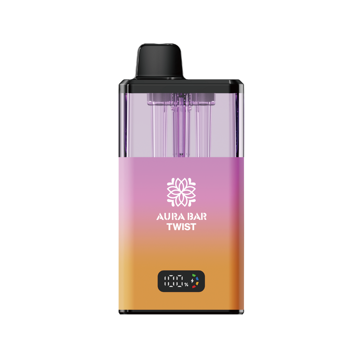 Aura Bar Twist 40k, 40000 Puffs Prefilled Vape Kit by Crystal Prime Fruit Bomb Blue Razz Gummy Bear