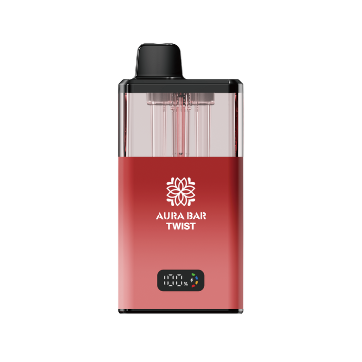 Aura Bar Twist 40k, 40000 Puffs Prefilled Vape Kit by Crystal Prime Cherry Ice Cherry Cola