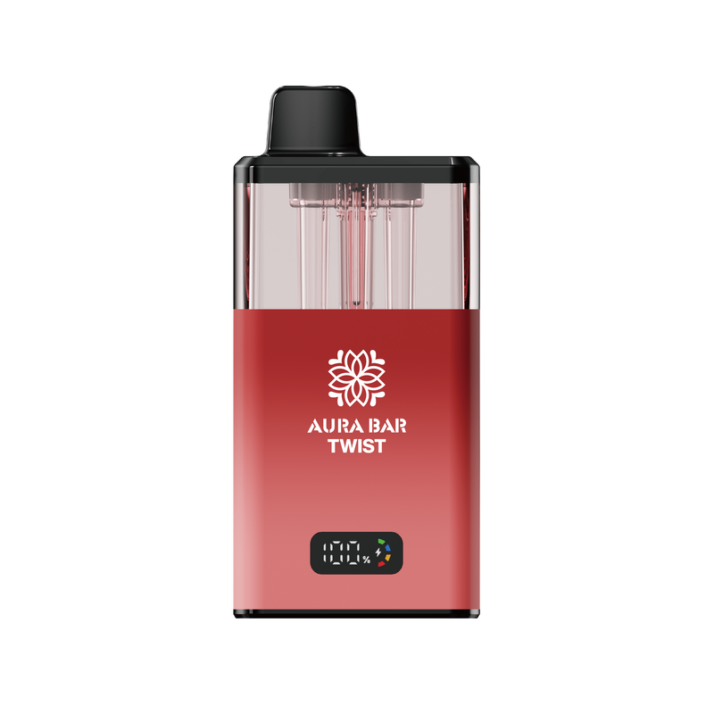 Aura Bar Twist 40k, 40000 Puffs Prefilled Vape Kit by Crystal Prime Cherry Ice Cherry Cola