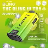 The Bling Ultra Plus 30k Puffs Prefilled Pod Vape Lemon Lime