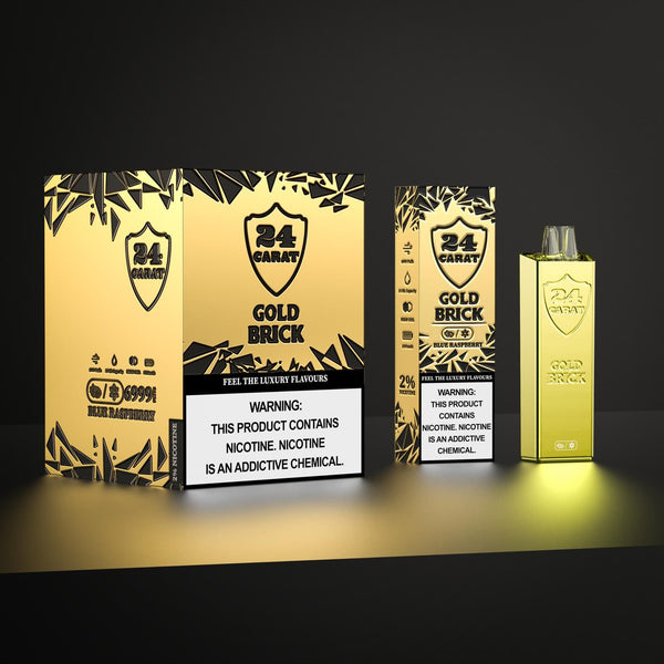 24 Carat Gold Brick 6999 Puffs Disposable Vape