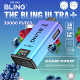 The Bling Ultra Plus 30k Puffs Prefilled Pod Vape Blueberry Raspberry
