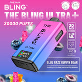The Bling Ultra Plus 30k Puffs Prefilled Pod Vape Blue Razz Gummy Bear