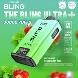 The Bling Ultra Plus 30k Puffs Prefilled Pod Vape Strawberry Mint