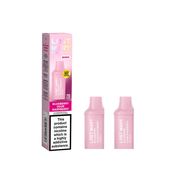 Lost Mary BM600 Prefilled Replacement Pods Blueberry Sour Raspberry
