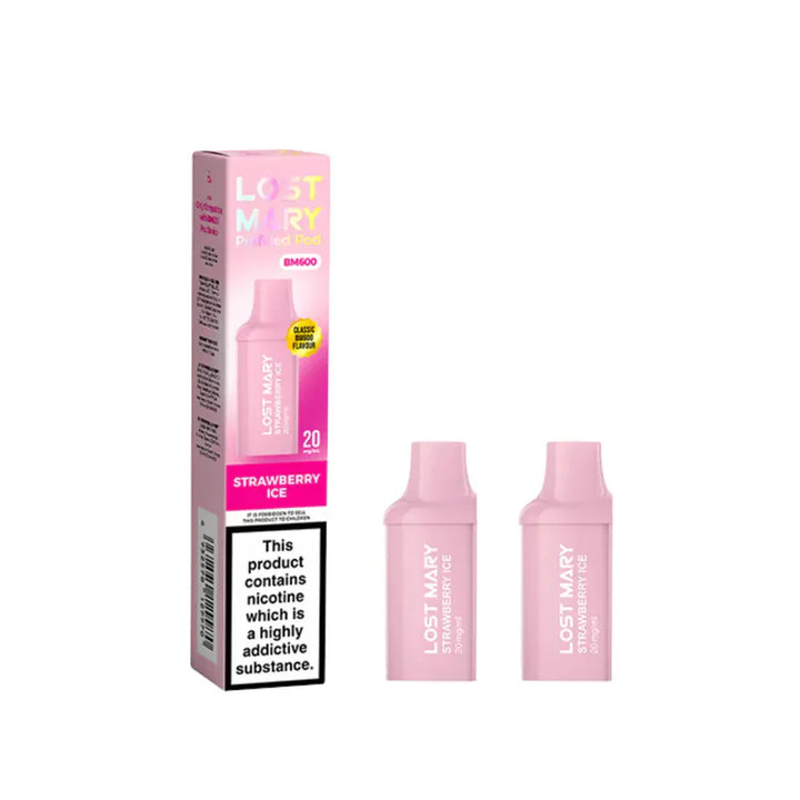 Lost Mary BM600 Prefilled Replacement Pods Strawberry Ice