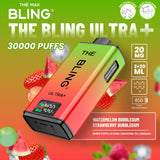 The Bling Ultra Plus 30k Puffs Prefilled Pod Vape Watermelon Bubble Gum
