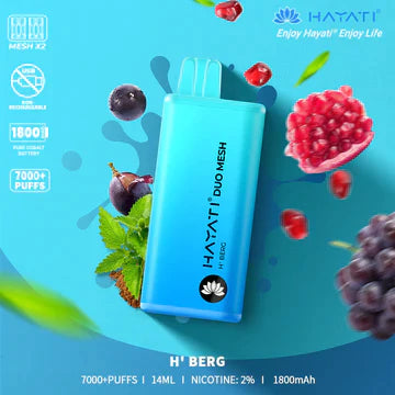 Hayati Duo Mesh 7000 Puffs Disposable Vape  H’berg